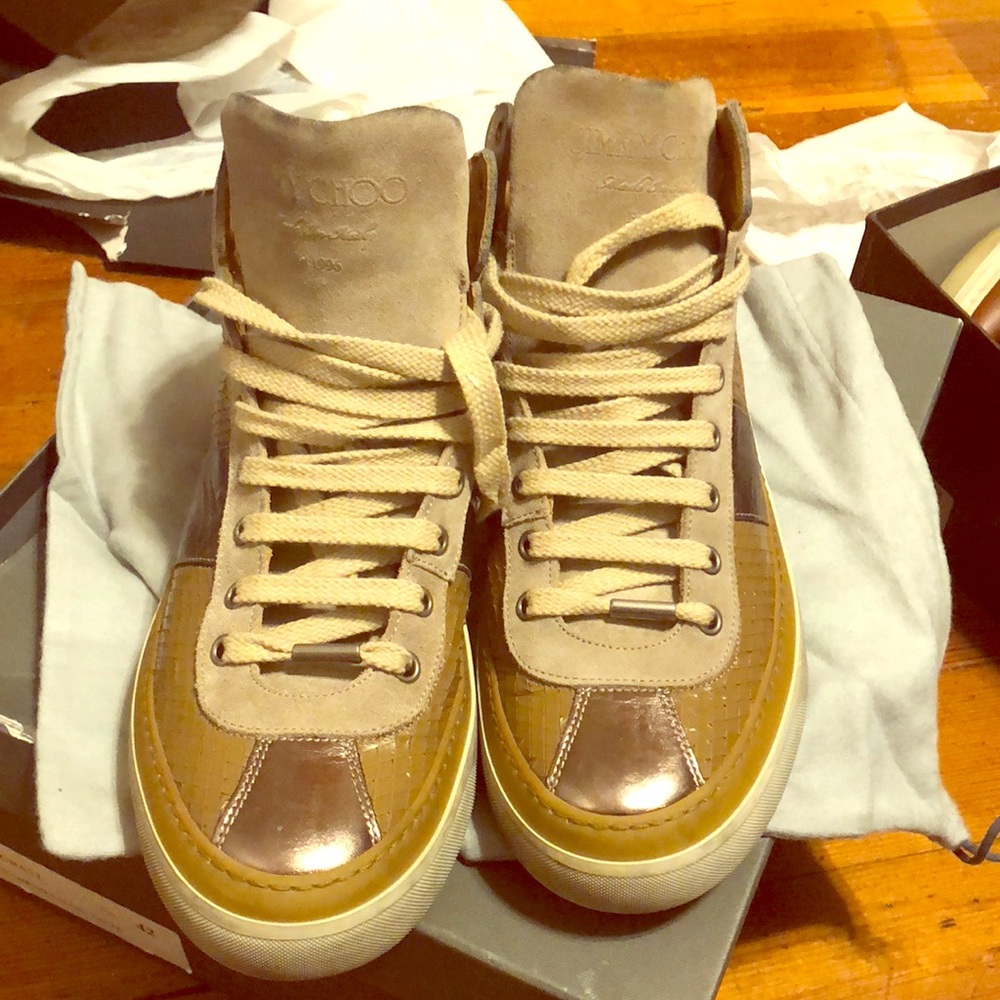 Jimmy Choo Pattern LHR/Metallic Taupe